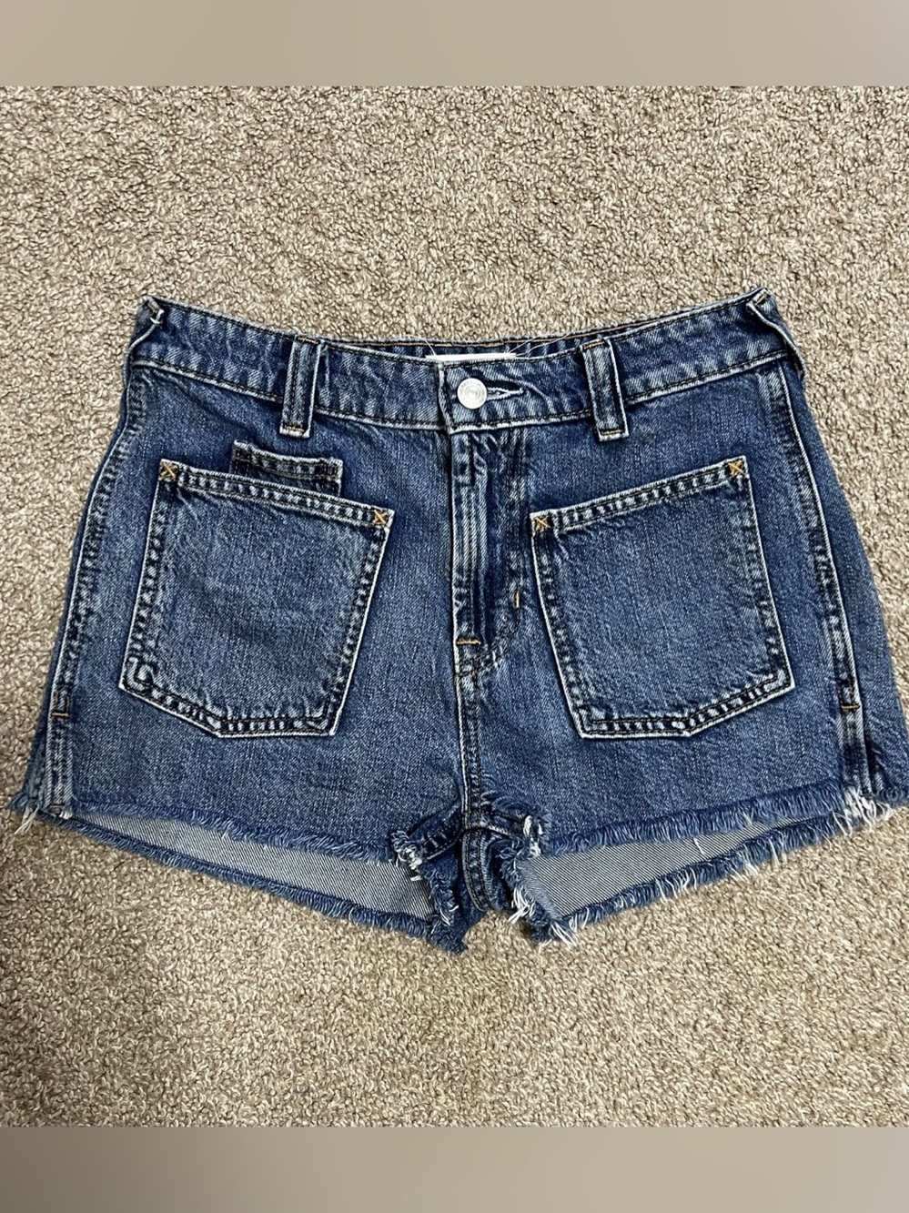 We The Free Bettie Sailor Shorts Denim Jean Shorts Waist 26